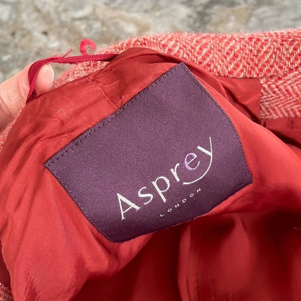Asprey London Wool Cashmere Blend Jacket Made in Italy Size 4 - Picture 10 of 13